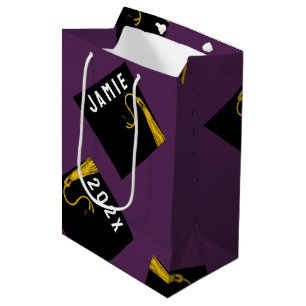 Purple Graduation Medium Gift Bag