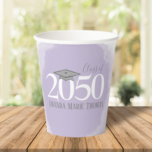 Purple Graduation Party Custom Paper Cups (Creator Uploaded)