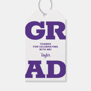 Purple Graduation Party Favour Gift Tags