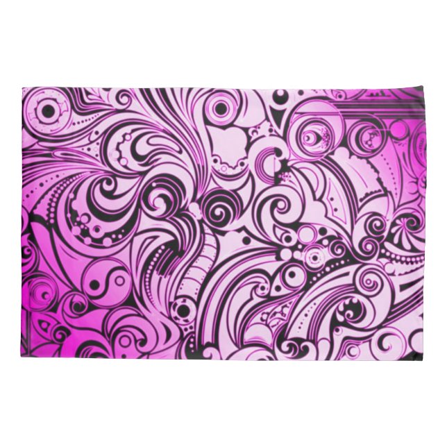 Purple Graffiti Airbrush Art Pillowcase (Back)