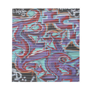 Purple Graffiti on Shutter Notepad