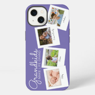 Purple Grandkids Make Life Grand Grandchildren iPhone 13 Case