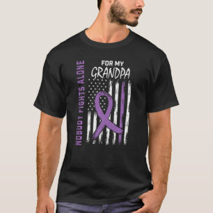 Purple Grandpa Lupus Awareness Flag Products Cloth T-Shirt