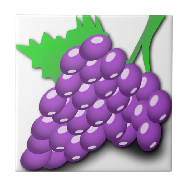 Purple Grape Cluster Tile (Front)