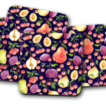 Purple Grape Fruit Coaster Set | Grapes Coaster