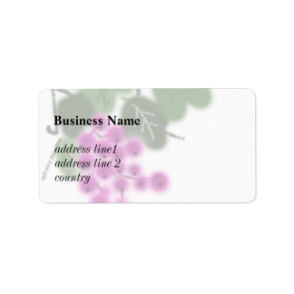 purple grapes and green leaves label