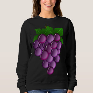 Purple Grapes Halloween Costume Vine Vineyard Frui Sweatshirt