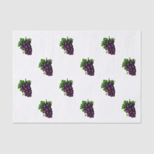 Purple Grapes Hang in Bunches Tissue Paper