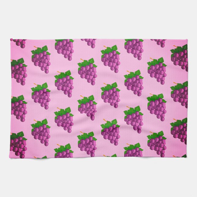 Purple Grapes Kitchen Towel (Horizontal)