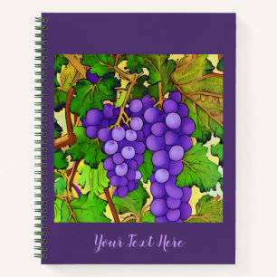 Purple Grapes on a Grapevine Journal 