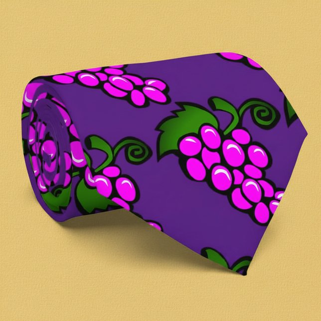 Purple grapes pattern tie (Creator Uploaded)