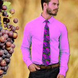 Purple grapes pattern tie<br><div class="desc">Purple grapes pattern - clip art by Gerald G - edited and applied on this necktie by lumirala . You can personalise it now with text /monograms etc . You can change the background colour . Printed both sides.</div>