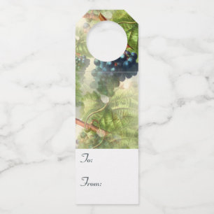 Purple Grapes To From Gift Tags for Wine Bottle