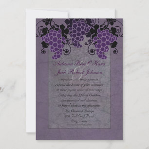 Purple Grapes Wedding Invitations