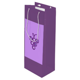Purple grapes wine gift bag