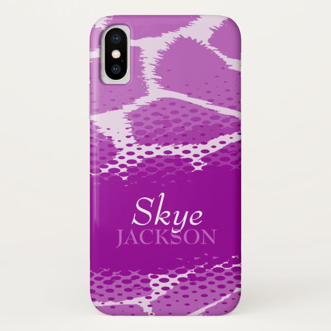 Purple graphic animal iPhone case (Back)