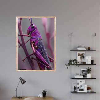 Purple Grasshopper Poster