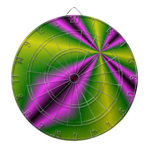 purple green Abstract Rainbow-Art Dartboard