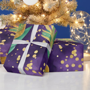 Purple, Green and Gold Mardi Gras Pattern Wrapping Paper