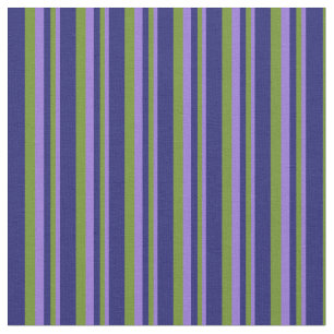 Purple, Green, and Midnight Blue Lines Fabric