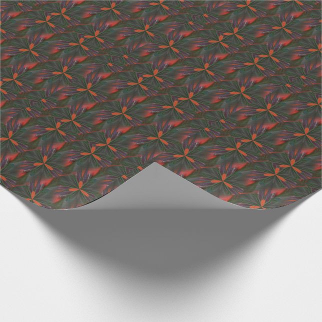 Purple Green And Orange Abstract Pattern   Wrapping Paper (Corner)
