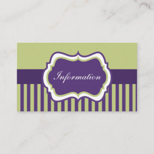 Purple, Green, and White Damask Enclosure Card