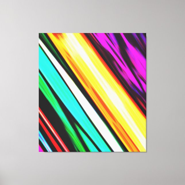 Purple Green And Yellow Abstract 609 Canvas Print (Front)