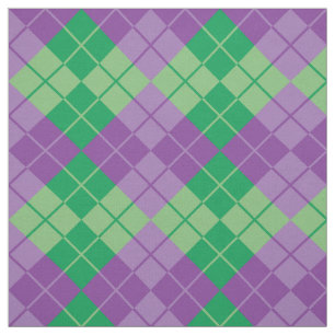 Purple-Green Argyle Fabric