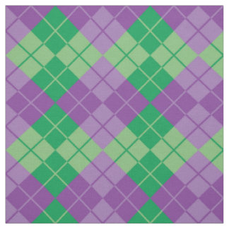 Purple-Green Argyle Fabric