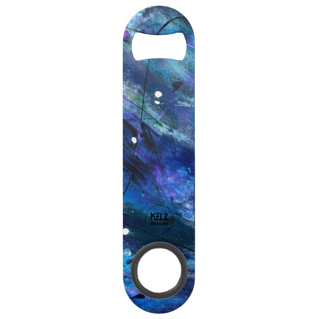 Purple Green Black Blue Bottle Opener (Back)