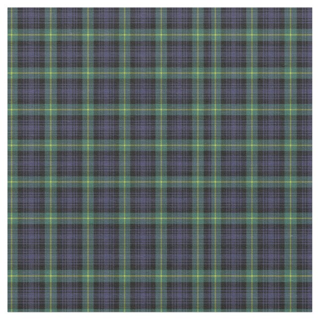 Purple Green Black Tartan Plaid Pattern Fabric (Close Up)