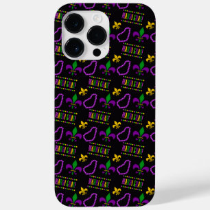 PURPLE GREEN BLACK YELLOW MARDI GRAS BEADS Case-Mate iPhone 14 PRO MAX CASE