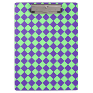 Purple Green Chequered Diamond Pattern  Clipboard