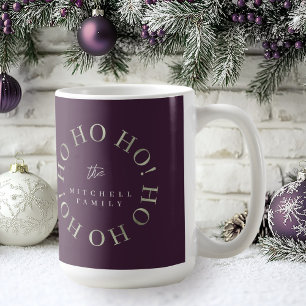 Purple Green Christmas Ho Ho Ho ID1009 Coffee Mug