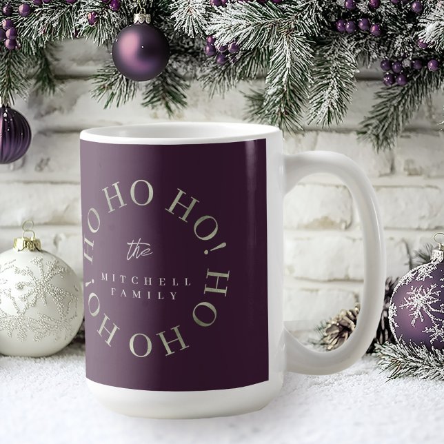 Purple Green Christmas Ho Ho Ho ID1009 Coffee Mug (Creator Uploaded)