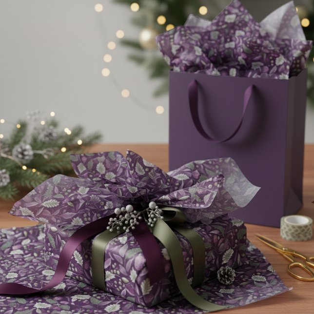Purple Green Christmas Pattern#18 ID1009 Tissue Paper (Creator Uploaded)
