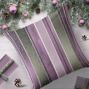 Purple Green Christmas Pattern#27 ID1009 Cushion
