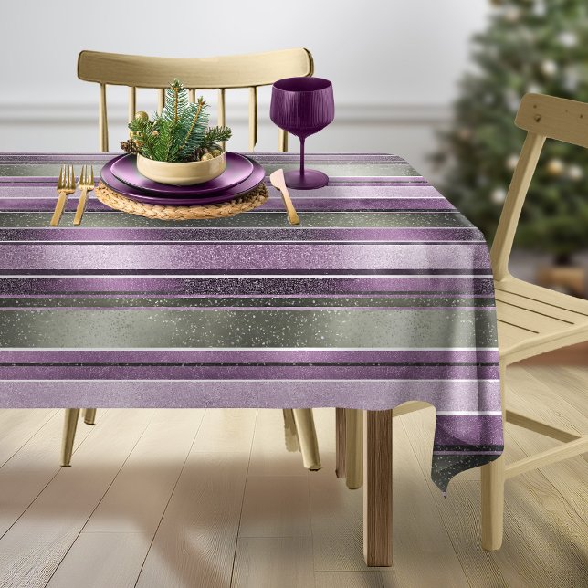 Purple Green Christmas Pattern#27 ID1009 Tablecloth (Creator Uploaded)