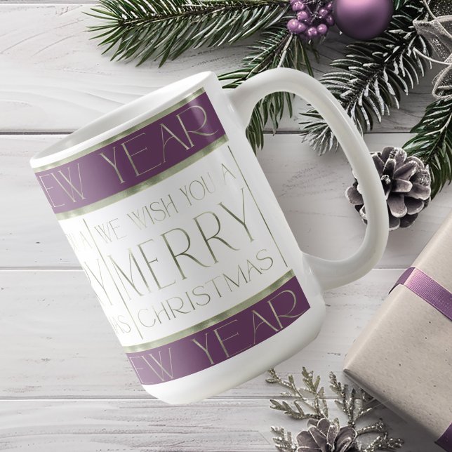 Purple Green Christmas Pattern#35 ID1009 Coffee Mug (Creator Uploaded)