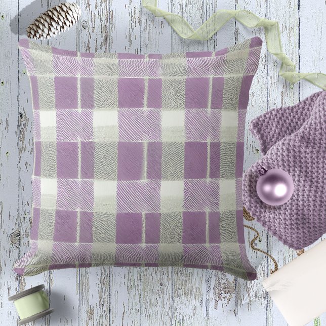 Purple Green Christmas Pattern#7 ID1009 Cushion (Creator Uploaded)