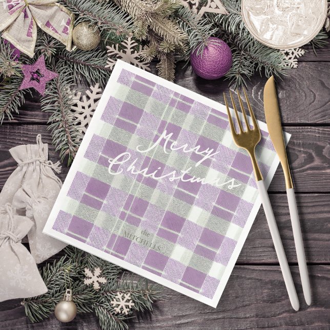 Purple Green Christmas Pattern#7 ID1009 Napkin (Creator Uploaded)