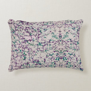 Purple & Green Crackled Paint Abstract Design Decorative Cushion