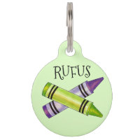 Purple Green Crayon Art Class Teacher Supplies