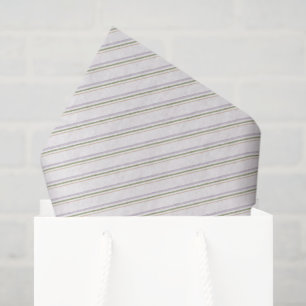 Purple Green Cream Stripes Birthday Tissue Paper