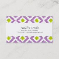Purple Green Diamonds Ikat Pattern