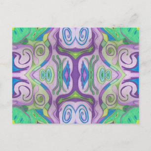 Purple Green Fantasy Postcard
