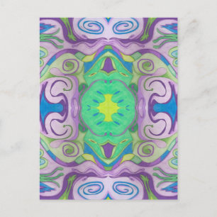 Purple Green Fantasy Postcard