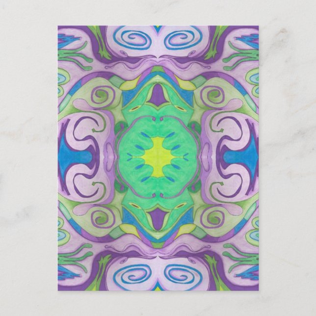 Purple Green Fantasy Postcard (Front)