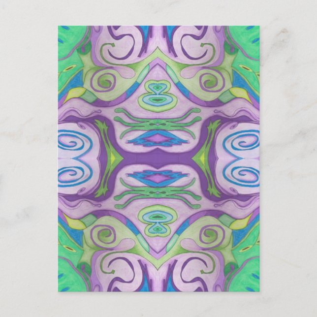 Purple Green Fantasy Postcard (Front)