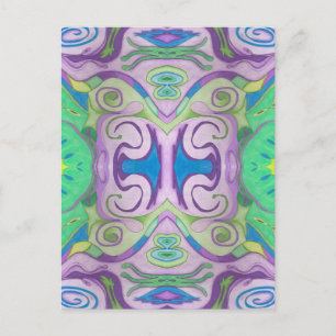 Purple Green Fantasy Postcard